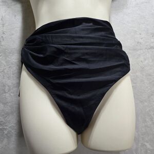 Zaful Black Swimsuit Bikini Bottoms Size Large (8 -‎ 10) High Waist Ruched